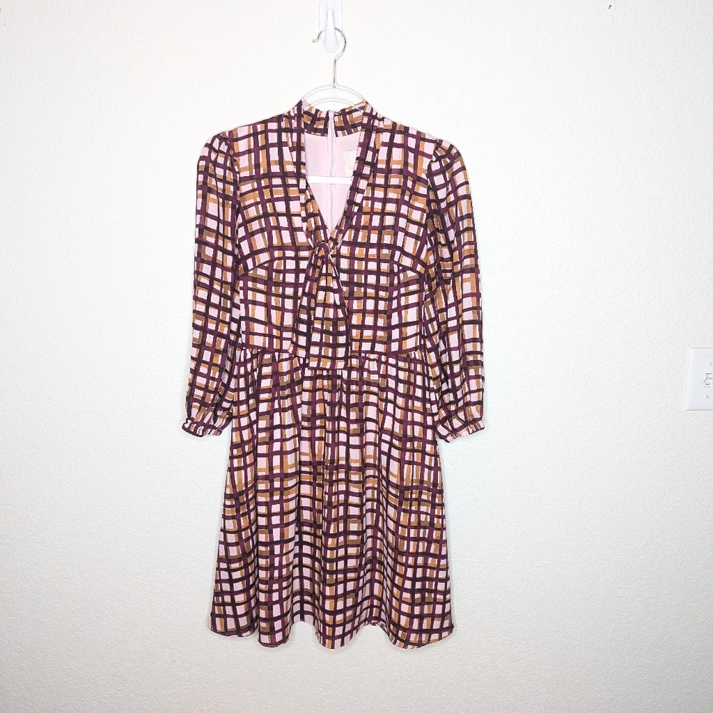 Gal Meets Glam Lindsey Painted Windowpane Dress